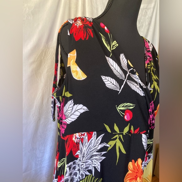 Christopher and Banks Size Large Tropical Cruise Vacation Beach Sundress Maxi - Picture 2 of 12